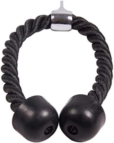 Fitness Touw - Trainingskoord Krachttouw - Spierversterking Thuistraining - Dubbele Kop Ontwerp - 72 cm - Zwart