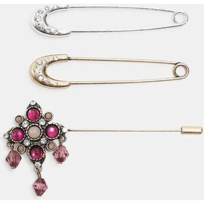 Stradivarius Set van 3 broches en spelden  Goud OS
