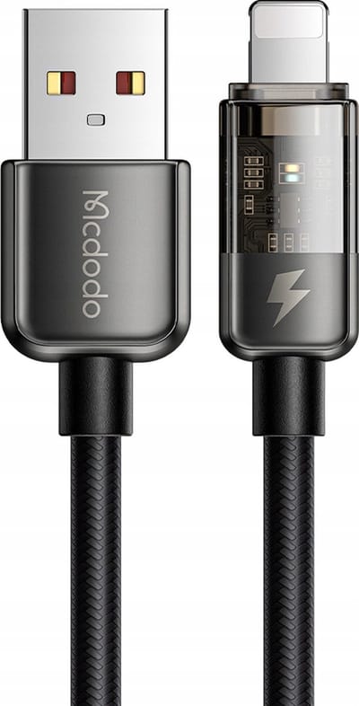 Data- en Oplaadkabel USB-A - Lightning McDodo CA-3140 Auto Power Off, 18W, 1.2m, Zwart
