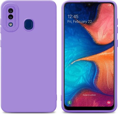 Cadorabo Hoesje geschikt voor Samsung Galaxy A20 / A30 / M10s in FLUID LICHT PAARS - Beschermhoes gemaakt van flexibel TPU silicone Cover Fluid Case
