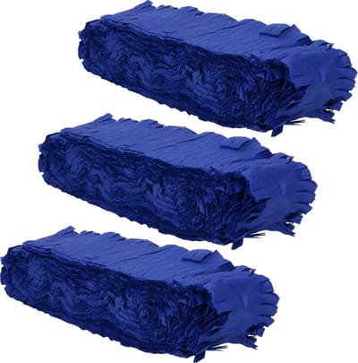 Folat Feest/verjaardag versiering - 3x - crepe slingers - blauw - 24 meter - papier - feestartikelen