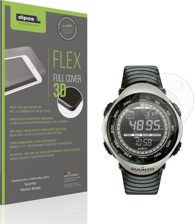 dipos FLEX – 2x Matte Screenprotector geschikt voor Suunto Vector Khaki | Volledige Schermbescherming | Case-Friendly