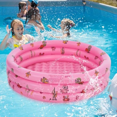 Opblaasbaar kinderbadje Ø 100 cm voor plezier in de tuin, ideaal voor warme dagen en waterpret
