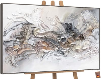 Canvas schilderij groot handgeschilderd abstract modern tijdloos – YS-Art Gallery – Stijlvolle wanddecoratie voor woonkamer – Modern schilderij voor slaapkamer en hal