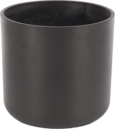 Plantenpot Ø25 cm – Houtskool Zwart – Klei-Kunststof Mengsel – Binnen & Buiten
