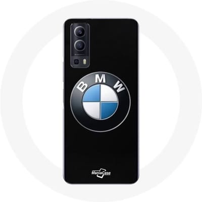 Vivo Y72 hoesje BMW Logo zwarte achtergrond zwart
