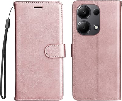 Coverup Hoesje - Geschikt voor Xiaomi Redmi Note 13 Pro 4G / Poco M6 Pro 4G Hoesje - Coverup Book Case - Rose Gold