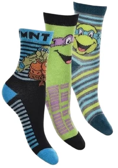 Teenage Mutant Ninja Turtles Sokken – 3 Paar – Maat 23/26 – Kinder Sokken – Officiële Licentie