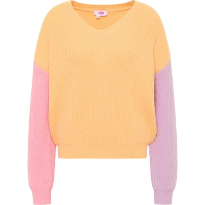 Mymo Gebreide trui Nolie Dames Pastel oranje