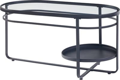 Salontafel Kumla ovaal 90x42,5x46 cm zwart