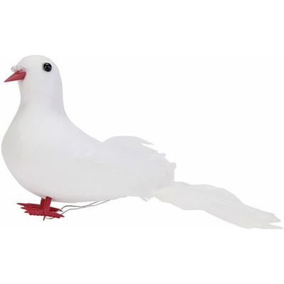 1 Stuk Kunstmatige Witte Duif Simulatie Schuim Veer Vogels Spreiden Vleugels Duif Handwerk Voor Bruiloft Huis Tuin Decoratie white