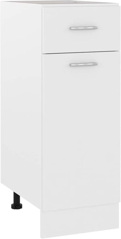 Kast met Laden - Keukenkast Opbergkast - Keuken Opbergen - Stabiele Constructie - 30x46x81.5cm - Wit