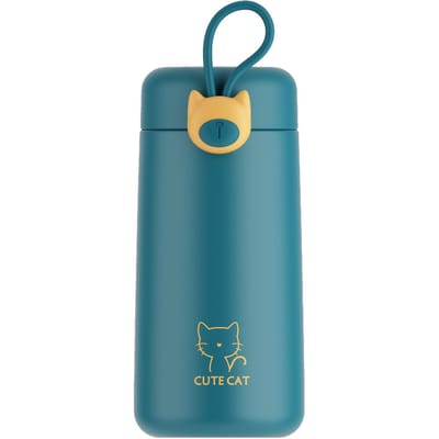 Leuke Eenvoudige Ai Meng Thermosbeker Roestvrij Staal Cartoon Schattig Draagbaar Koreaanse Versie Sport Waterbeker 270ml