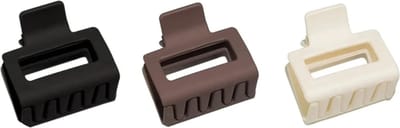 BY-ST6 Haarklem set antislip extra kleine haarclips dun haar - 3 stuks - Zwart Wit en Bruin