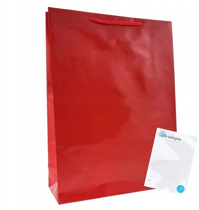 Papieren Cadeauzakjes Rood Gelamineerd 24x9x32cm - Pak van 25 st