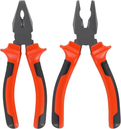 Professionele combinatietang 160 mm - Rood en Zwart - Draadsnij- en Krimptang