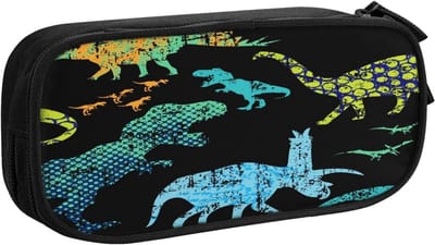 Etui Dinosaurus - Pennendoos Pouch - Schoolbenodigdheden Opslag - Grote Capaciteit - 5.0x10.5x20.5cm - Dino Print