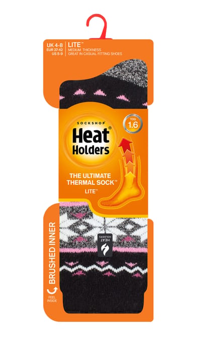 Heat Holders Lite - Geïsoleerde thermo damessokken - Zwart (Lima)