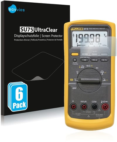 Savvies - Screenprotector voor Fluke 87v - Folie Beschermfolie transparant 6 Stuks