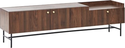 LISMORE - TV-meubel - Donkerhout - Vezelplaat