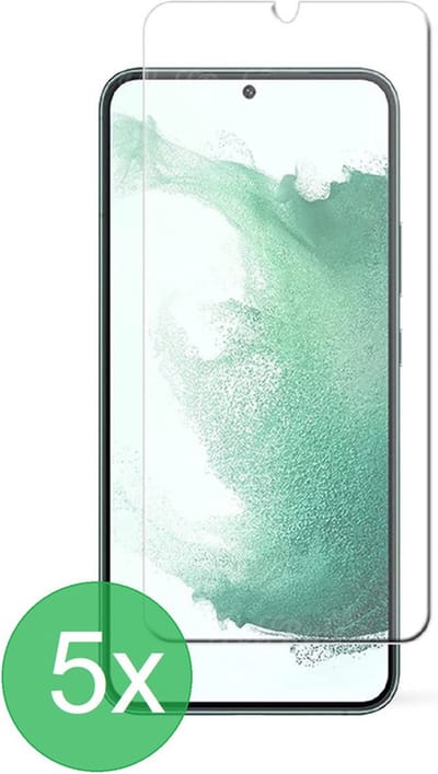 Geschikt Voor: Samsung Galaxy S23 Screenprotector 5x - screen protector - glas - bescherm - beschermglas - ZT Accessoires