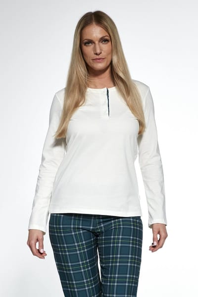 Cornette Katoenen Matching Pyjama Dames Volwassenen Lange Mouw Lange Broek Nelly 763/350 M