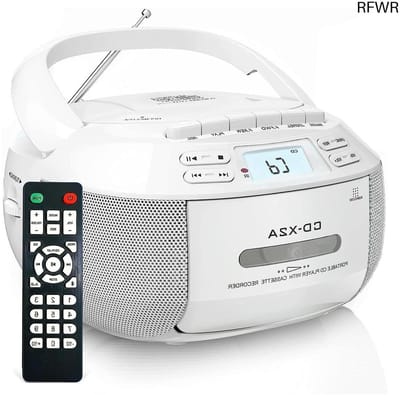 RFWR® Draagbare cd-speler met Bluetooth, FM-radio, USB, AUX en cassettefunctie