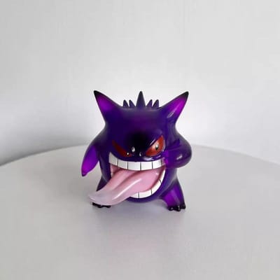 Op Voorraad Transparante Gengar Figuur Model PokMon Schattige Tong-Uit Versie Anime Bureau Ornament GK Verzamelbaar Speelgoed Trend Cadeau