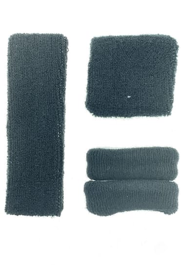 Zenner - Zweetbanden Set Zwart - Hoofdband - 2 Polsbanden