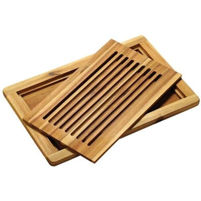 GGM Gastro (5 Stück) Brotschneidebrett - Akazienholz - 475x320x20mm