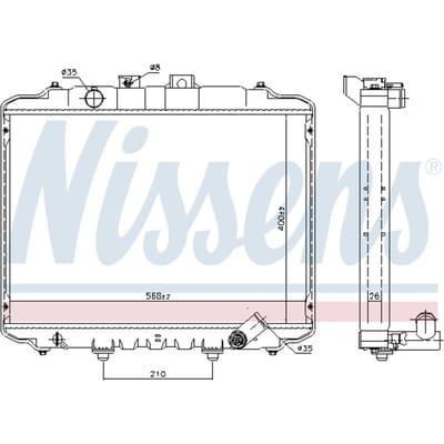 Radiator, motorkoeling NISSENS 67015