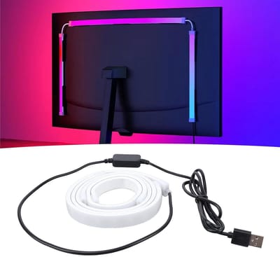RGB LED Lichtstrip voor Desktop met Scherm Synchronisatie, 16 Miljoen Kleuren, Gaming Verlichting voor 27 Inch Monitor en Computer Ambient Light