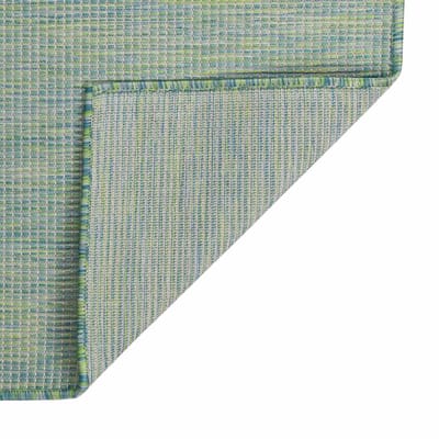 vidaXL - Buitenkleed - platgeweven - 160x230 - cm - turquoise
