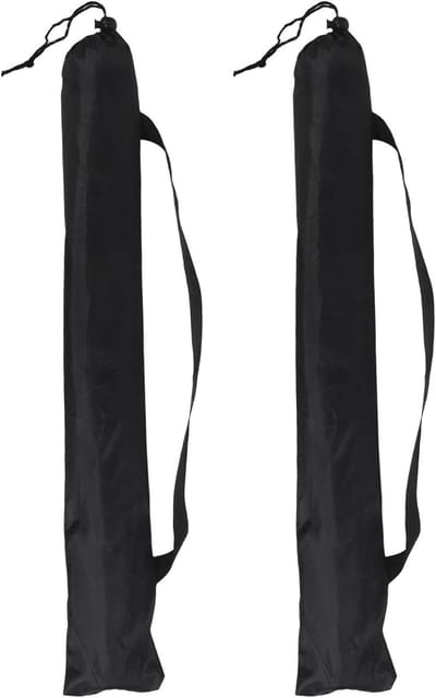 Knuppeltassen Set - Sportstok Houder - Sportmateriaal Vervoeren - Flexibele Draagopties - 65 cm - Zwart
