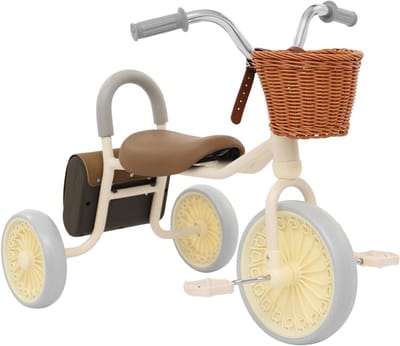 Kinderdriewieler - Loopfiets driewieler - Buiten spelen - Vergrote treeplanken - 73 x 43 x 55 cm - Wit