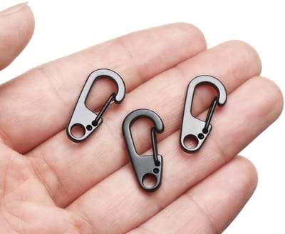 Hiden - Karabijn sleutelhangers Telefoonkoord - Universeel - Camera - Kamperen - Sleutelkoord - Zwart