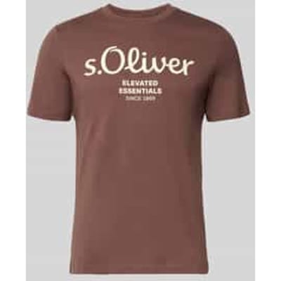 Katoenen T-shirt met logo-print s.Oliver