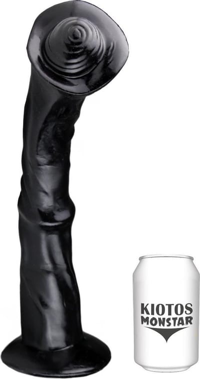 Kiotos Monstar - Zebrastorm - Dildo - 35 x 8,2 cm - Zwart