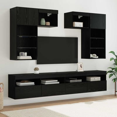vidaXL TV Wandmeubels 6 st Artisan Eiken Bewerkt hout