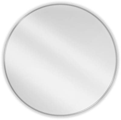 Mexen Loft ronde badkamer spiegel 90 , inox frame - 9850-090-090-000-10