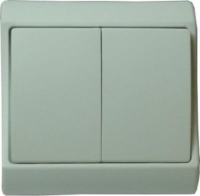 Dubbele schakelaar - Schema 5 - 10A - 230V - Crème - Inbouw