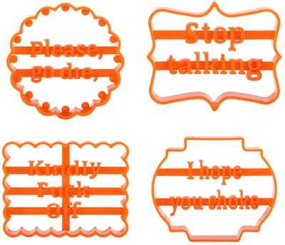 Vt products - 4-delige koekjesvormen - Grappige koekjessnijderset - Perfect voor kinderen - Kerstmis - Doe-het-zelf koekjes - Creatief bakplezier - Ge
