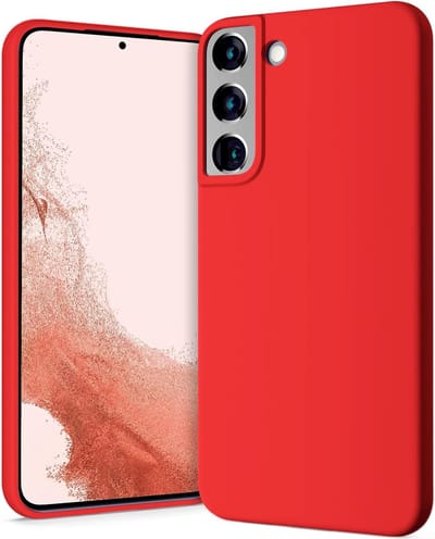 Samsung Galaxy S22 Plus Hoesje - siliconen microvezel zacht backcover voor Samsung S22 Plus - Rood
