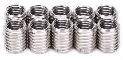 Dailygoods- Insteekmoer M8/M10 - 10 Stuks - Schroefdraadreparatiehuls - Reductie Moer - Roestvrij Staal - Duurzaam en Nauwkeurig - Schroefdraadreparatie