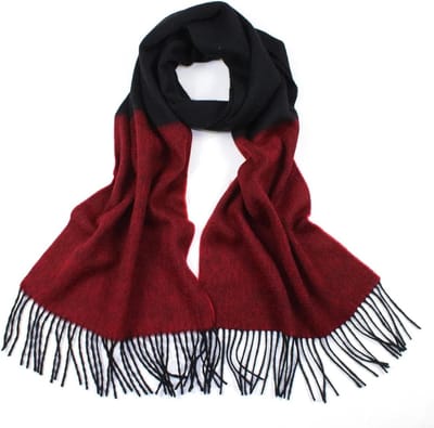 Warme Sjaal Dames - Winter Sjaal - Mode Accessoire - Zacht Kasjmier Gevoel - 79 x 14 Inch - Zwart Rood