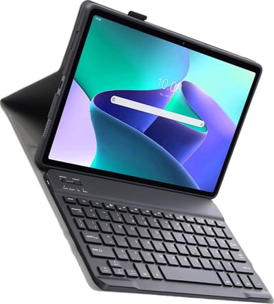 Hoes Geschikt voor Lenovo Tab M10 Plus (3e / 3rd Generatie) - Toetsenbord Case - Keyboard Book Cover - Hoesje - Goud