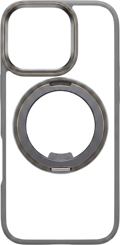 Mastersøn iPhone 17 Hoesje met Ring & MagSafe - Grijs - Geschikt voor MagSafe