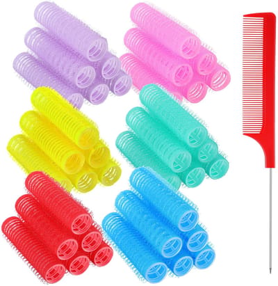Dailygoods- Krulspelden 37 Stuks - Zelfklevend - Voor Salons/Kappers - Ratten/Staart - Inclusief Staartkam - Stalen Naaldpunt - Haarspelden