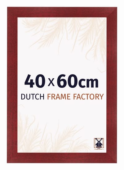 Fotolijst 40x60 cm - MDF - Wijnrood Geveegd - Praag