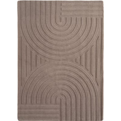 Japandi Vloerkleed Art - Hoogpolig - Scandinavisch Design - 3D-Effect - Beige- 80x250 CM
